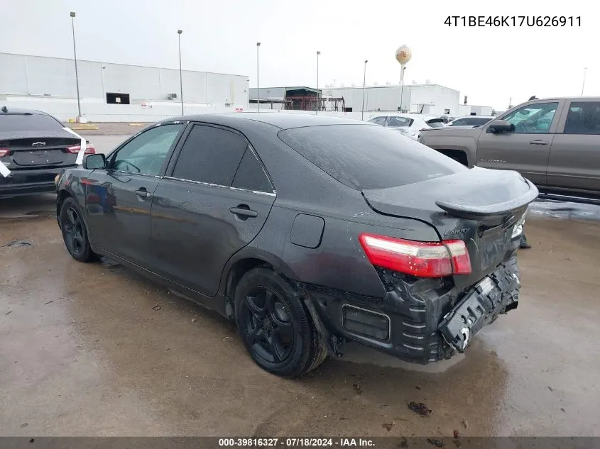 4T1BE46K17U626911 2007 Toyota Camry Le