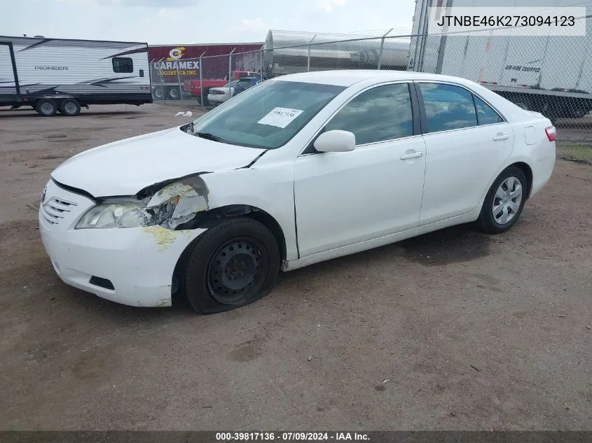 2007 Toyota Camry Le VIN: JTNBE46K273094123 Lot: 39817136