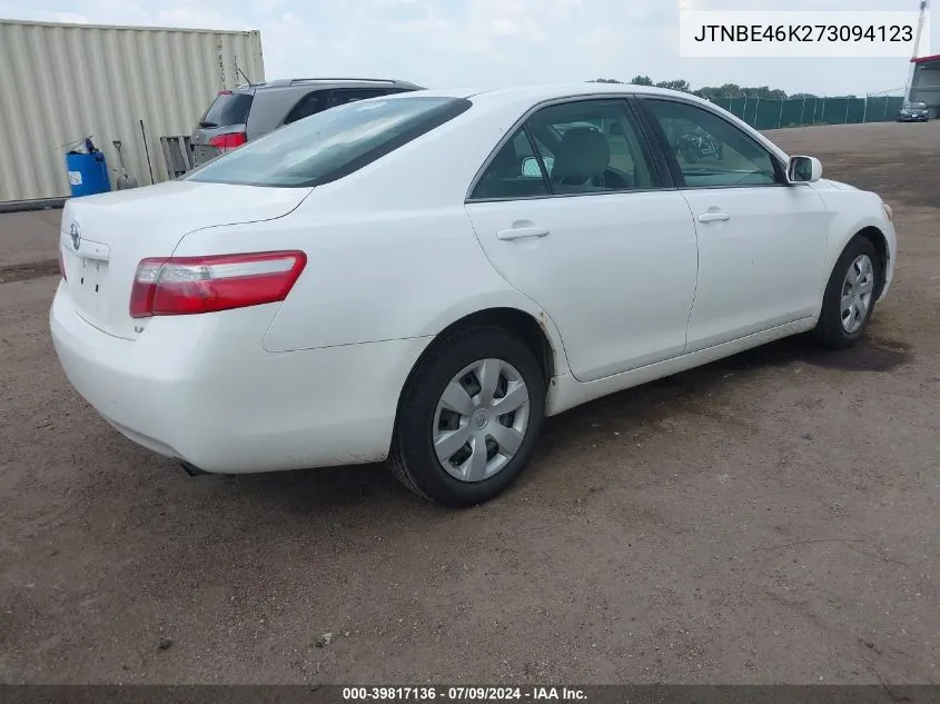 JTNBE46K273094123 2007 Toyota Camry Le