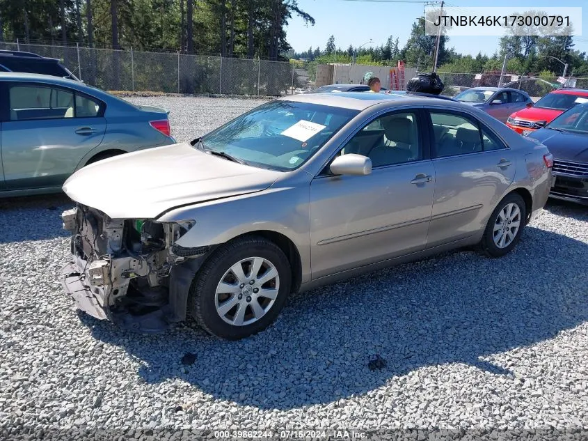 JTNBK46K173000791 2007 Toyota Camry Xle V6