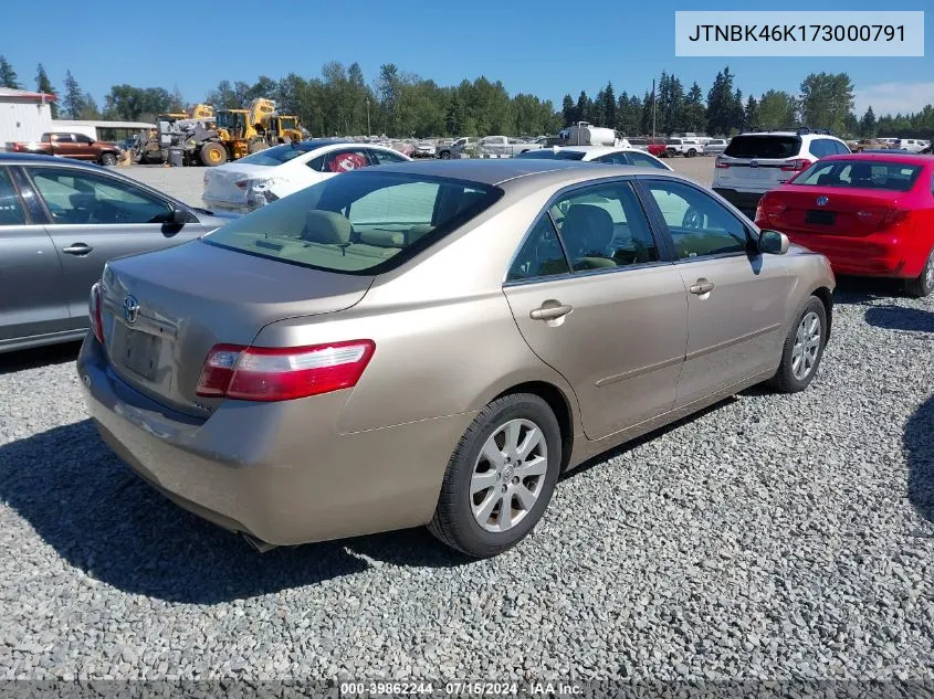 JTNBK46K173000791 2007 Toyota Camry Xle V6