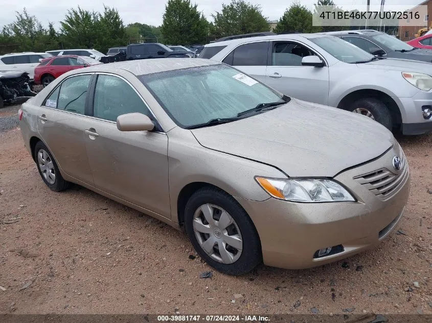 2007 Toyota Camry Le VIN: 4T1BE46K77U072516 Lot: 39881747