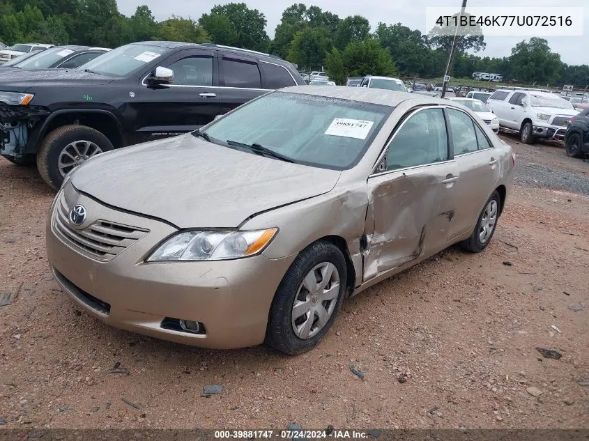 2007 Toyota Camry Le VIN: 4T1BE46K77U072516 Lot: 39881747