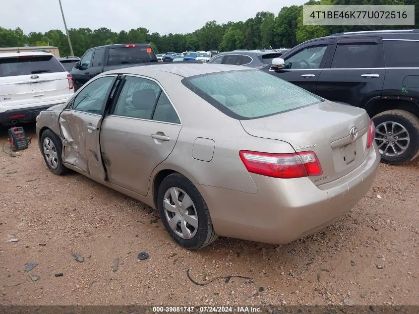 2007 Toyota Camry Le VIN: 4T1BE46K77U072516 Lot: 39881747