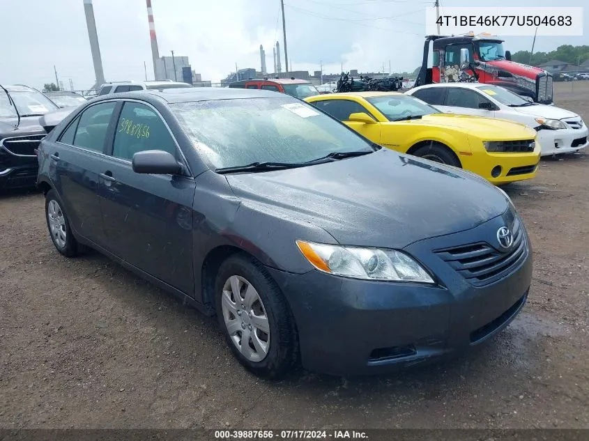 2007 Toyota Camry Le VIN: 4T1BE46K77U504683 Lot: 39887656