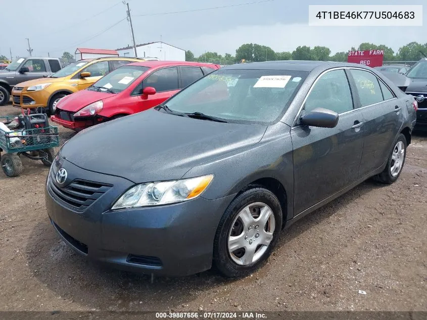 2007 Toyota Camry Le VIN: 4T1BE46K77U504683 Lot: 39887656