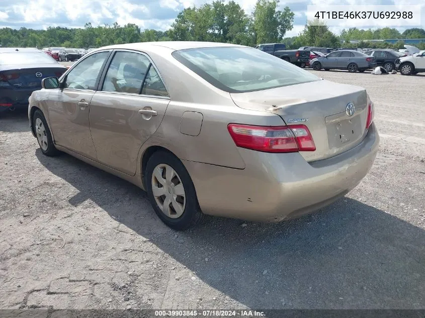 2007 Toyota Camry Le VIN: 4T1BE46K37U692988 Lot: 39903845