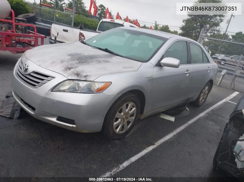 JTNBB46K873007351 2007 Toyota Camry Hybrid