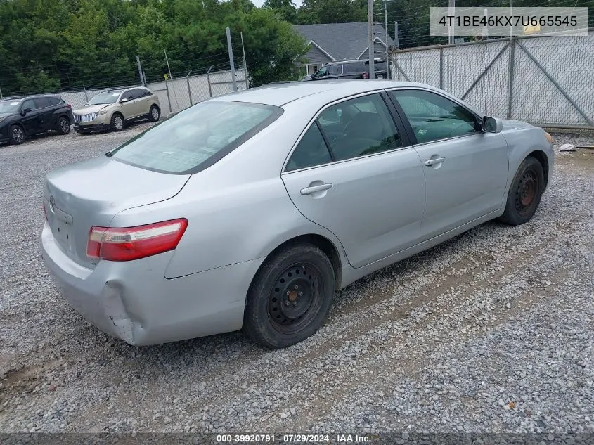 2007 Toyota Camry Ce VIN: 4T1BE46KX7U665545 Lot: 39920791