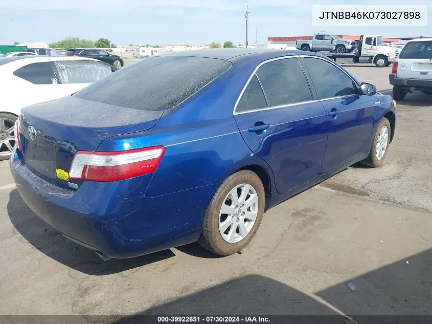 JTNBB46K073027898 2007 Toyota Camry Hybrid