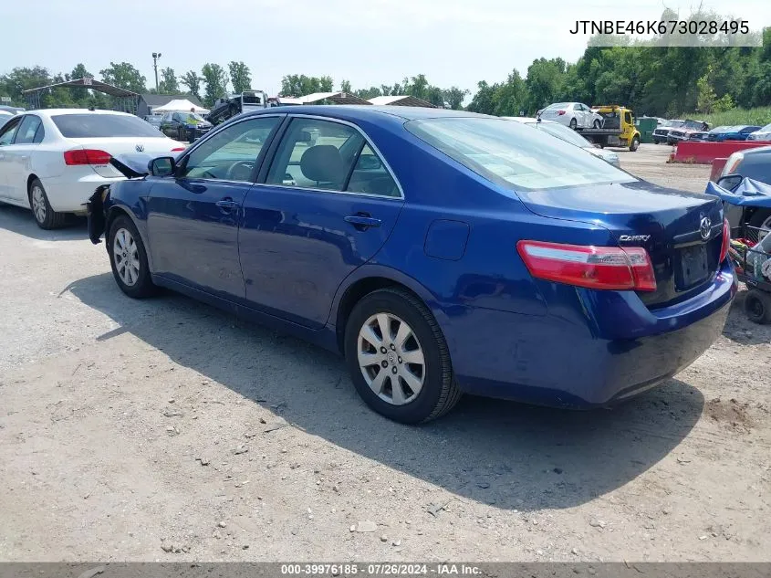 2007 Toyota Camry Xle VIN: JTNBE46K673028495 Lot: 39976185