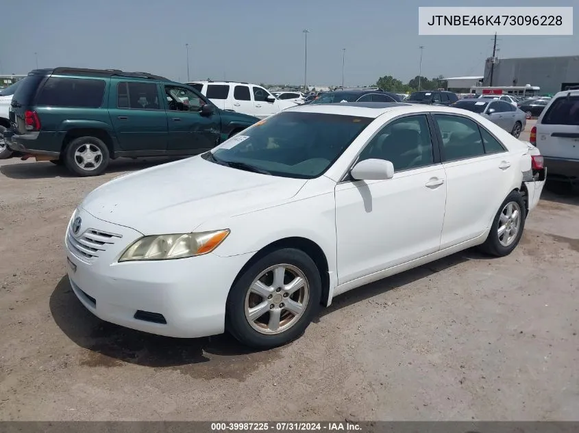 JTNBE46K473096228 2007 Toyota Camry Le