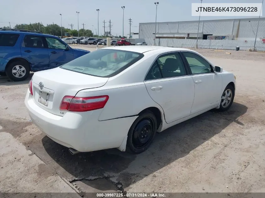 JTNBE46K473096228 2007 Toyota Camry Le