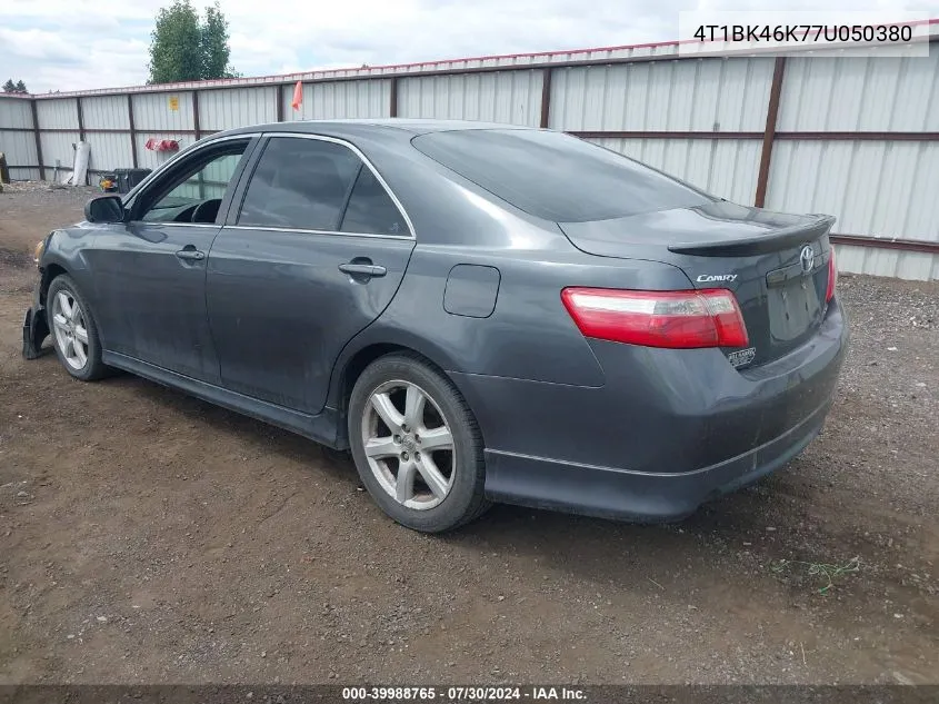 2007 Toyota Camry Se V6 VIN: 4T1BK46K77U050380 Lot: 39988765