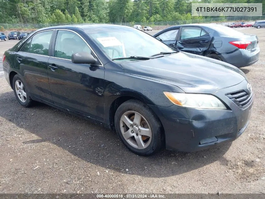 2007 Toyota Camry Le V6 VIN: 4T1BK46K77U027391 Lot: 40000518