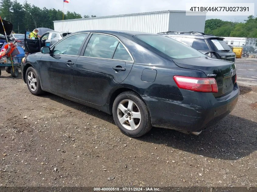 2007 Toyota Camry Le V6 VIN: 4T1BK46K77U027391 Lot: 40000518