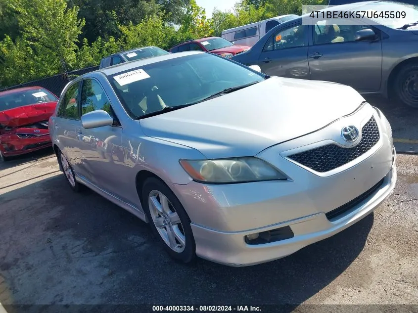 4T1BE46K57U645509 2007 Toyota Camry Se