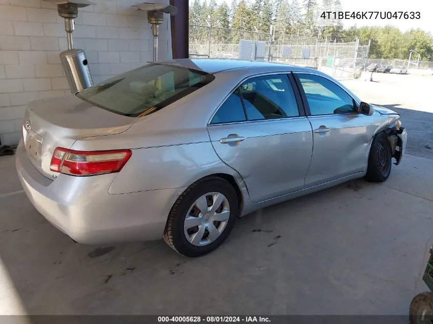 2007 Toyota Camry Ce/Le/Se/Xle VIN: 4T1BE46K77U047633 Lot: 40005628