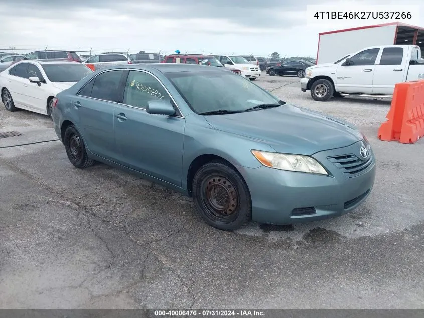 4T1BE46K27U537266 2007 Toyota Camry Le