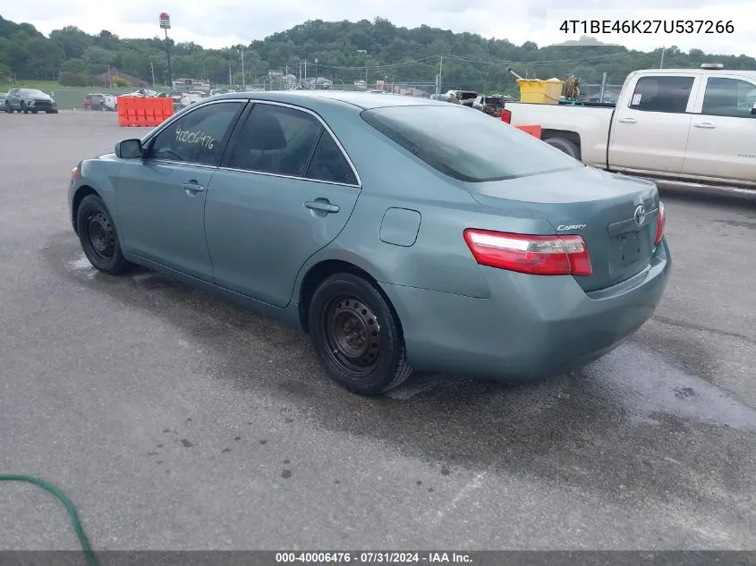 4T1BE46K27U537266 2007 Toyota Camry Le