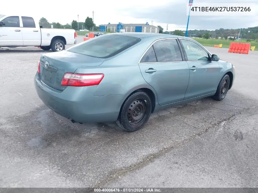 4T1BE46K27U537266 2007 Toyota Camry Le