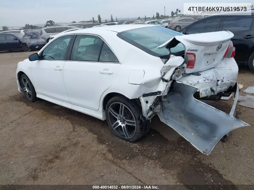 2007 Toyota Camry Se VIN: 4T1BE46K97U519573 Lot: 40014032