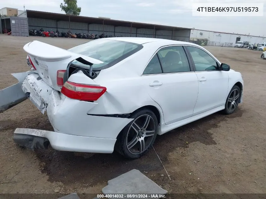 4T1BE46K97U519573 2007 Toyota Camry Se