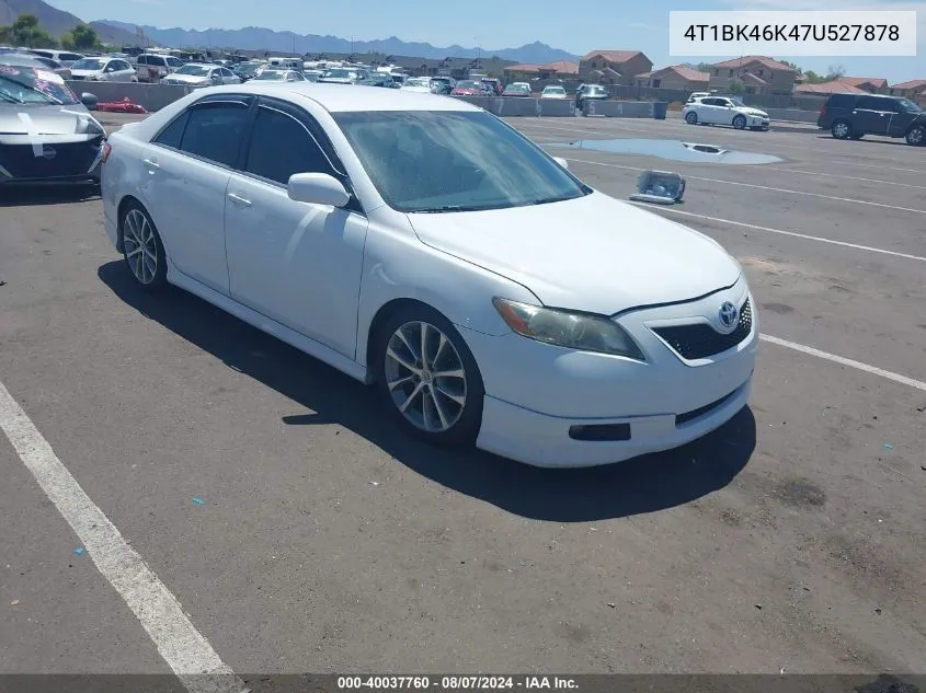 4T1BK46K47U527878 2007 Toyota Camry Se V6