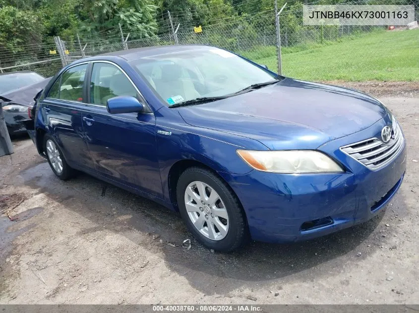 2007 Toyota Camry Hybrid VIN: JTNBB46KX73001163 Lot: 40038760