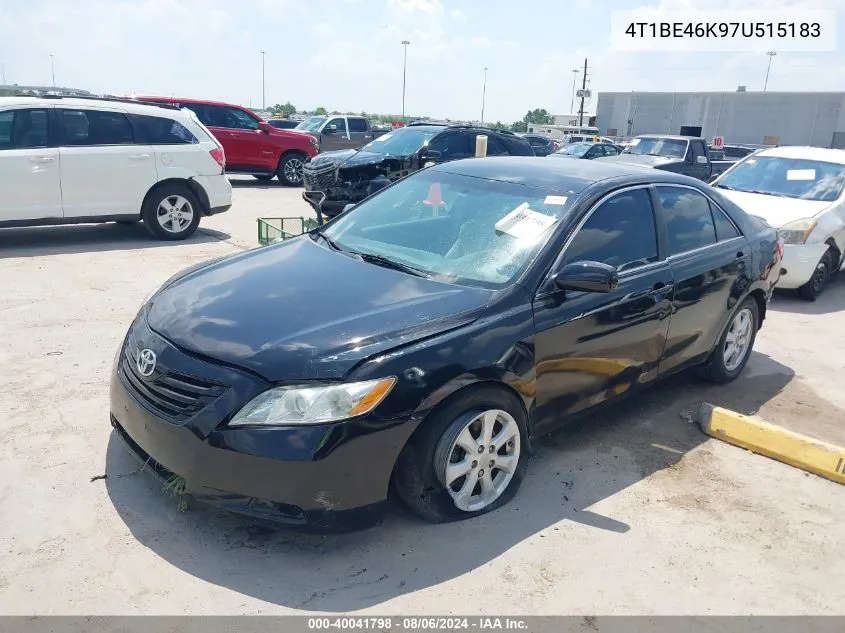 2007 Toyota Camry Le VIN: 4T1BE46K97U515183 Lot: 40041798