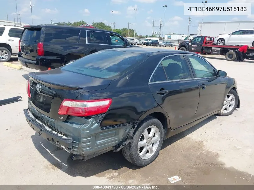 4T1BE46K97U515183 2007 Toyota Camry Le