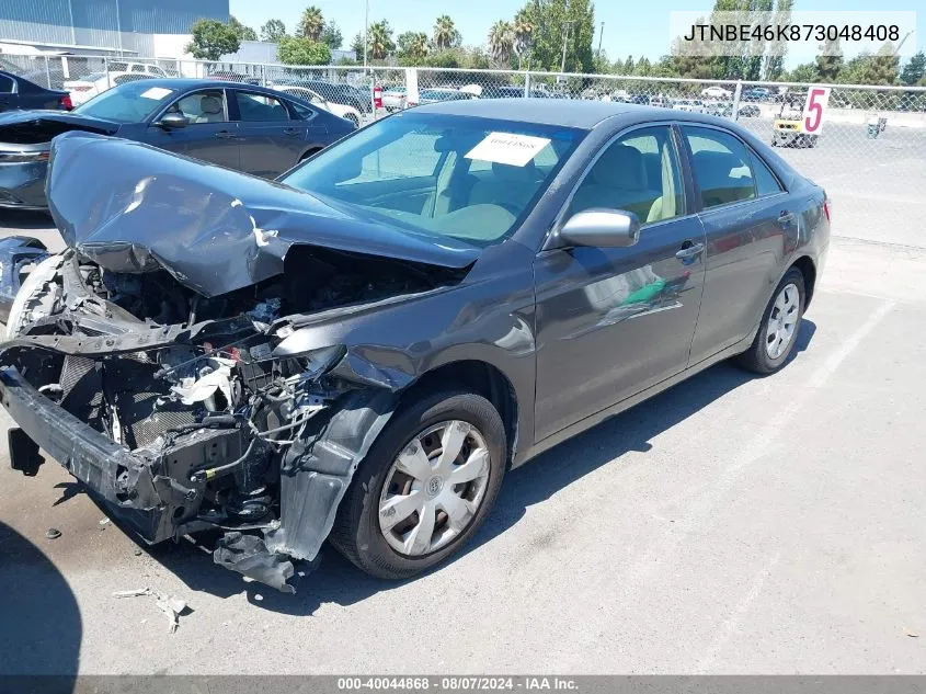 JTNBE46K873048408 2007 Toyota Camry Le