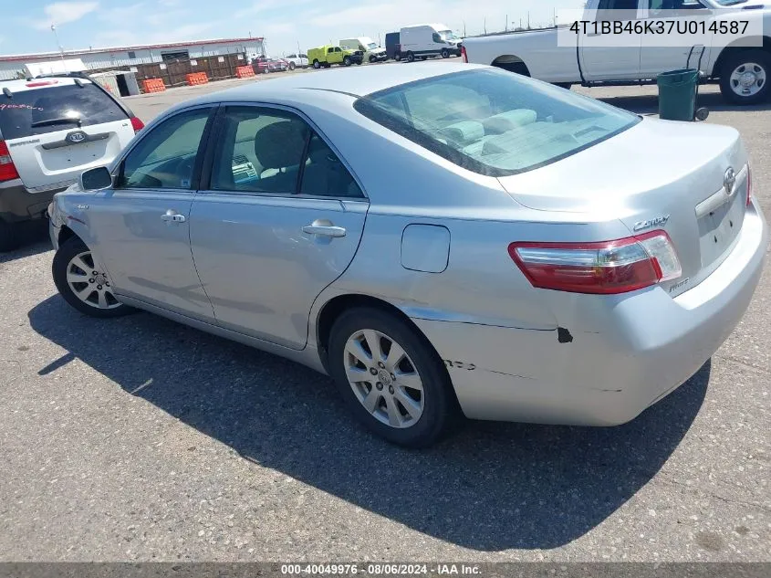 2007 Toyota Camry Hybrid VIN: 4T1BB46K37U014587 Lot: 40049976