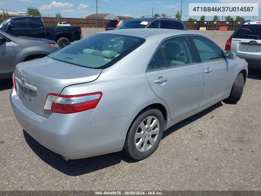 4T1BB46K37U014587 2007 Toyota Camry Hybrid