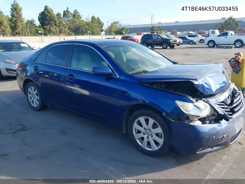 2007 Toyota Camry Xle VIN: 4T1BE46K57U033455 Lot: 40064285