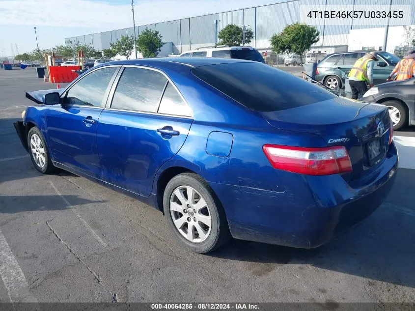 2007 Toyota Camry Xle VIN: 4T1BE46K57U033455 Lot: 40064285