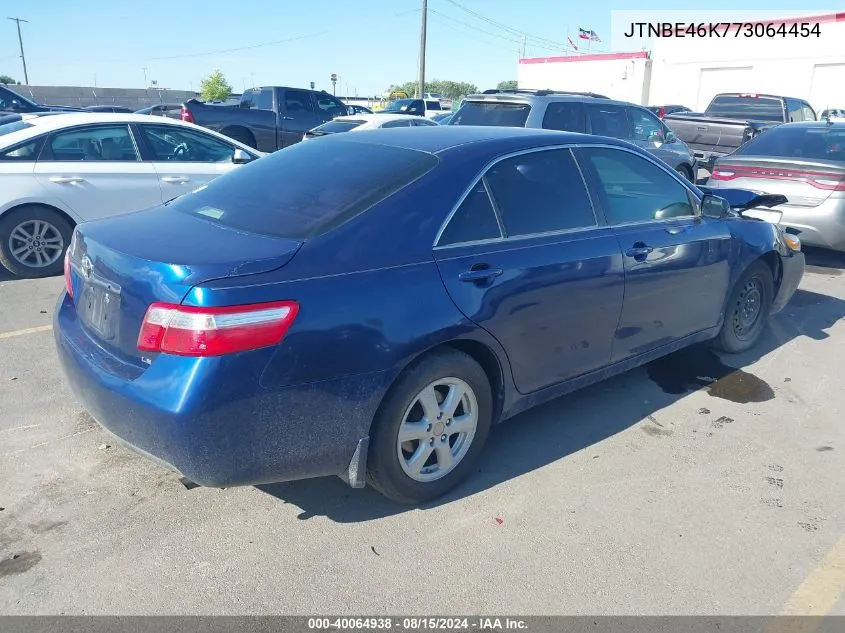 2007 Toyota Camry Ce/Le/Xle/Se VIN: JTNBE46K773064454 Lot: 40064938