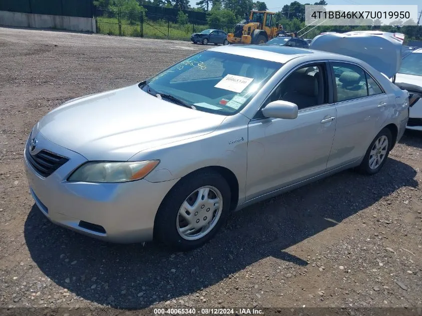 2007 Toyota Camry Hybrid VIN: 4T1BB46KX7U019950 Lot: 40065340