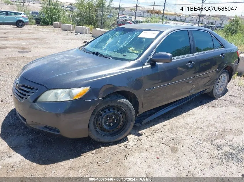 2007 Toyota Camry Le VIN: 4T1BE46KX7U585047 Lot: 40075446