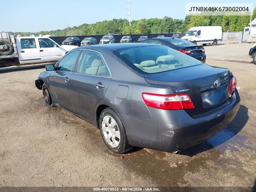 JTNBK46K673002004 2007 Toyota Camry Le V6