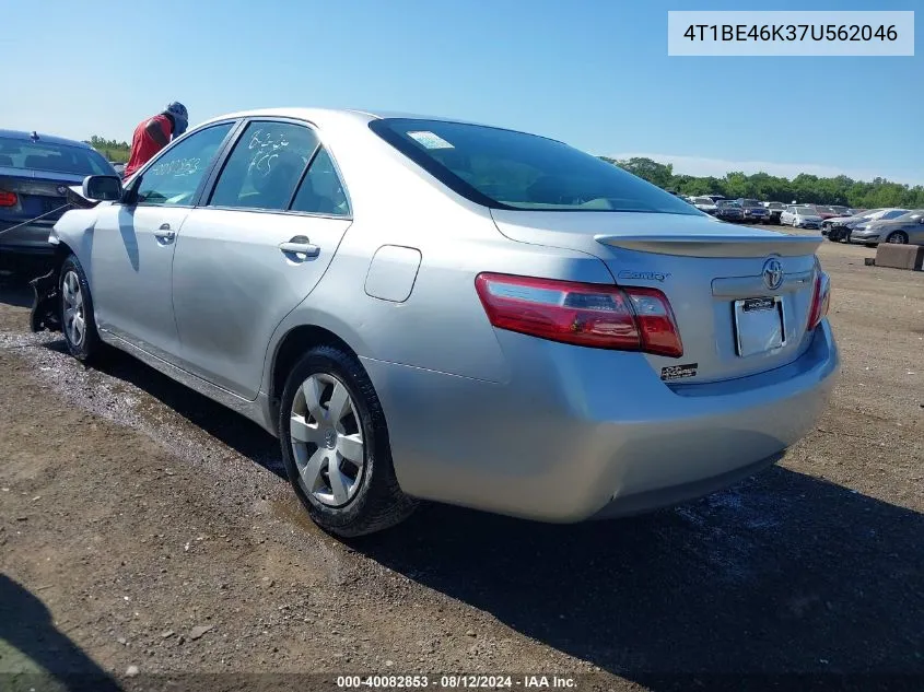 2007 Toyota Camry Le VIN: 4T1BE46K37U562046 Lot: 40082853