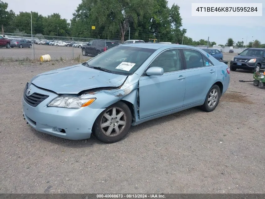 2007 Toyota Camry Le VIN: 4T1BE46K87U595284 Lot: 40088673