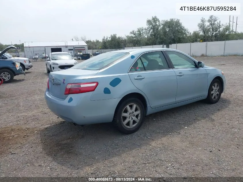 2007 Toyota Camry Le VIN: 4T1BE46K87U595284 Lot: 40088673