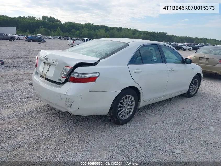 2007 Toyota Camry Hybrid VIN: 4T1BB46K07U015373 Lot: 40090580