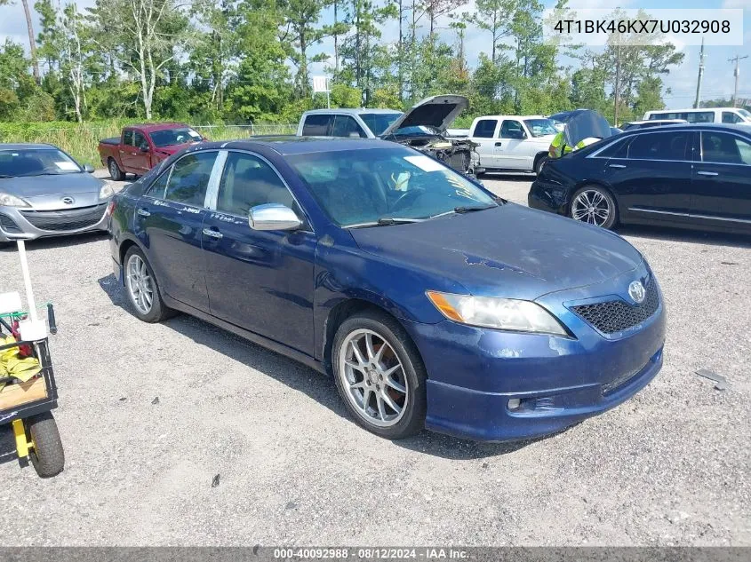 2007 Toyota Camry Se V6 VIN: 4T1BK46KX7U032908 Lot: 40092988