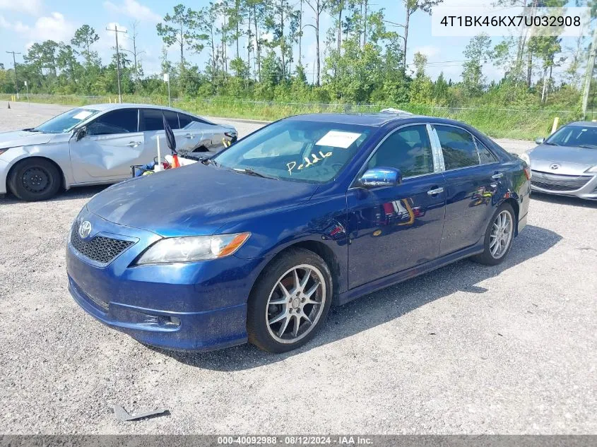 2007 Toyota Camry Se V6 VIN: 4T1BK46KX7U032908 Lot: 40092988