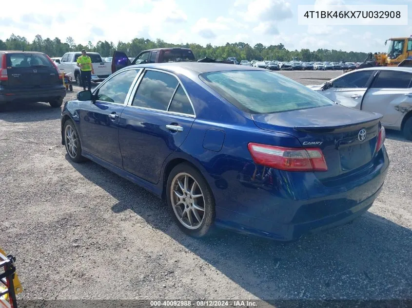 2007 Toyota Camry Se V6 VIN: 4T1BK46KX7U032908 Lot: 40092988