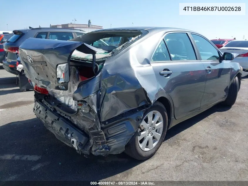 2007 Toyota Camry Hybrid VIN: 4T1BB46K87U002628 Lot: 40099747