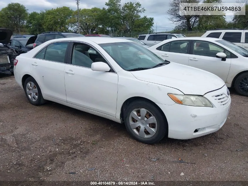 4T1BE46K87U594863 2007 Toyota Camry Le