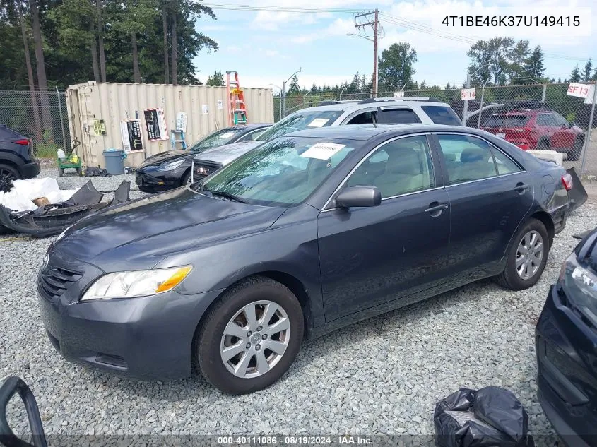 2007 Toyota Camry Le VIN: 4T1BE46K37U149415 Lot: 40111086